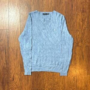 Polo Ralph Lauren Light Blue Cabel Knit Sweater